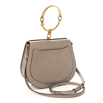 Chloe Calfskin Suede Medium Nile Bracelet Bag Motty Grey 2 of 9