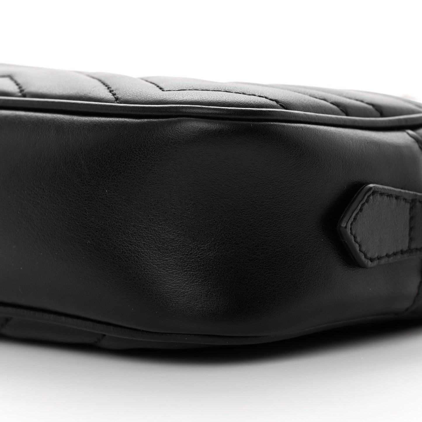 Calfskin Matelasse Mini GG Marmont Chain Shoulder Bag Black