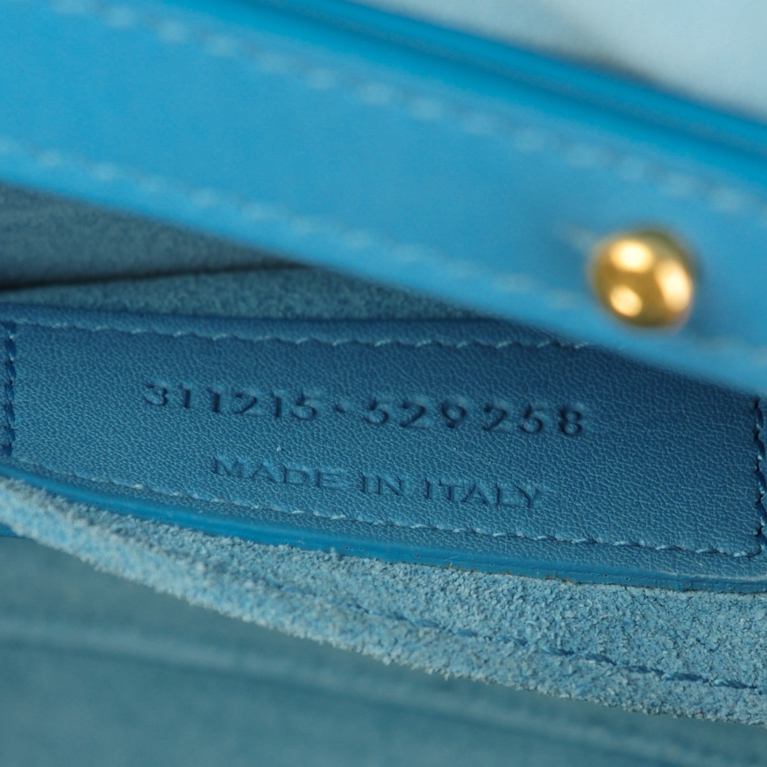 Saint Laurent Calfskin Small Classic Y Satchel Bag Blue Glacier 8 of 8