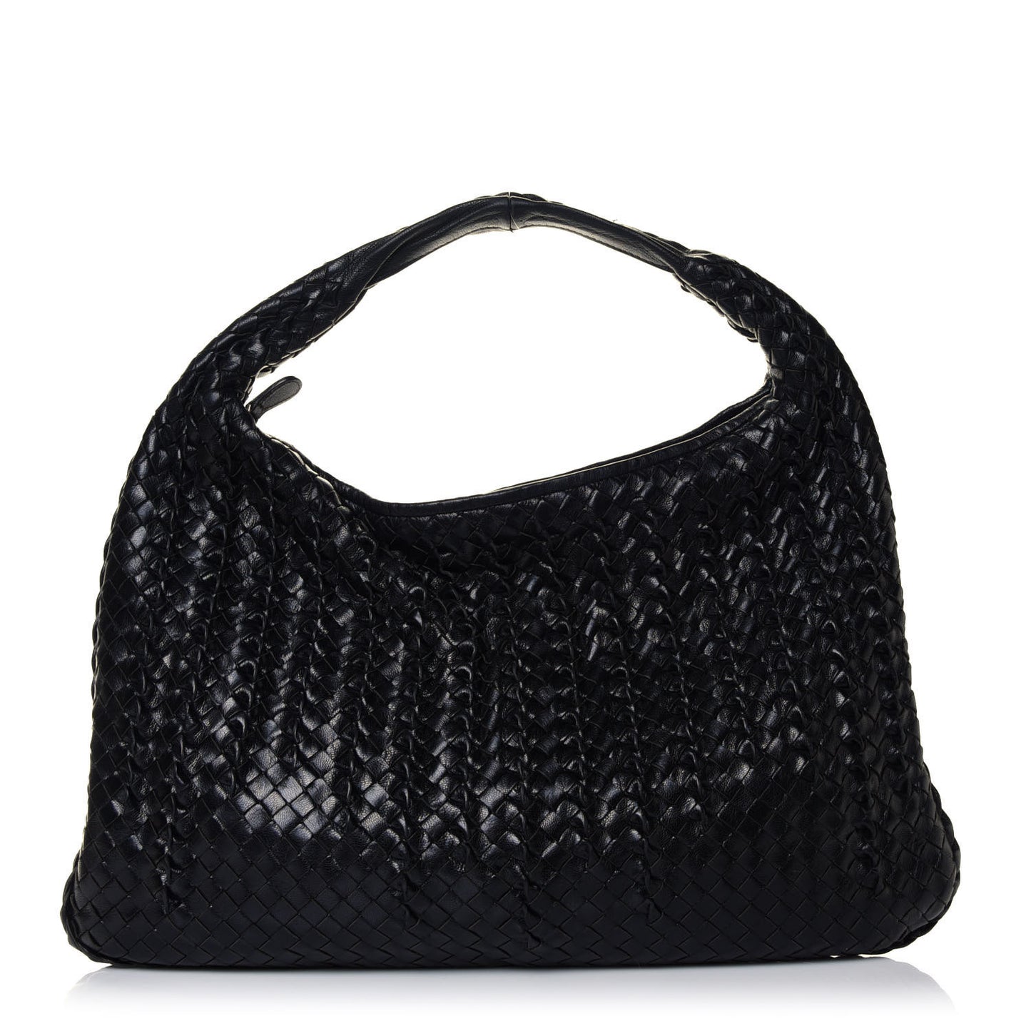 Nappa Intrecciato Medium Veneta Hobo Black