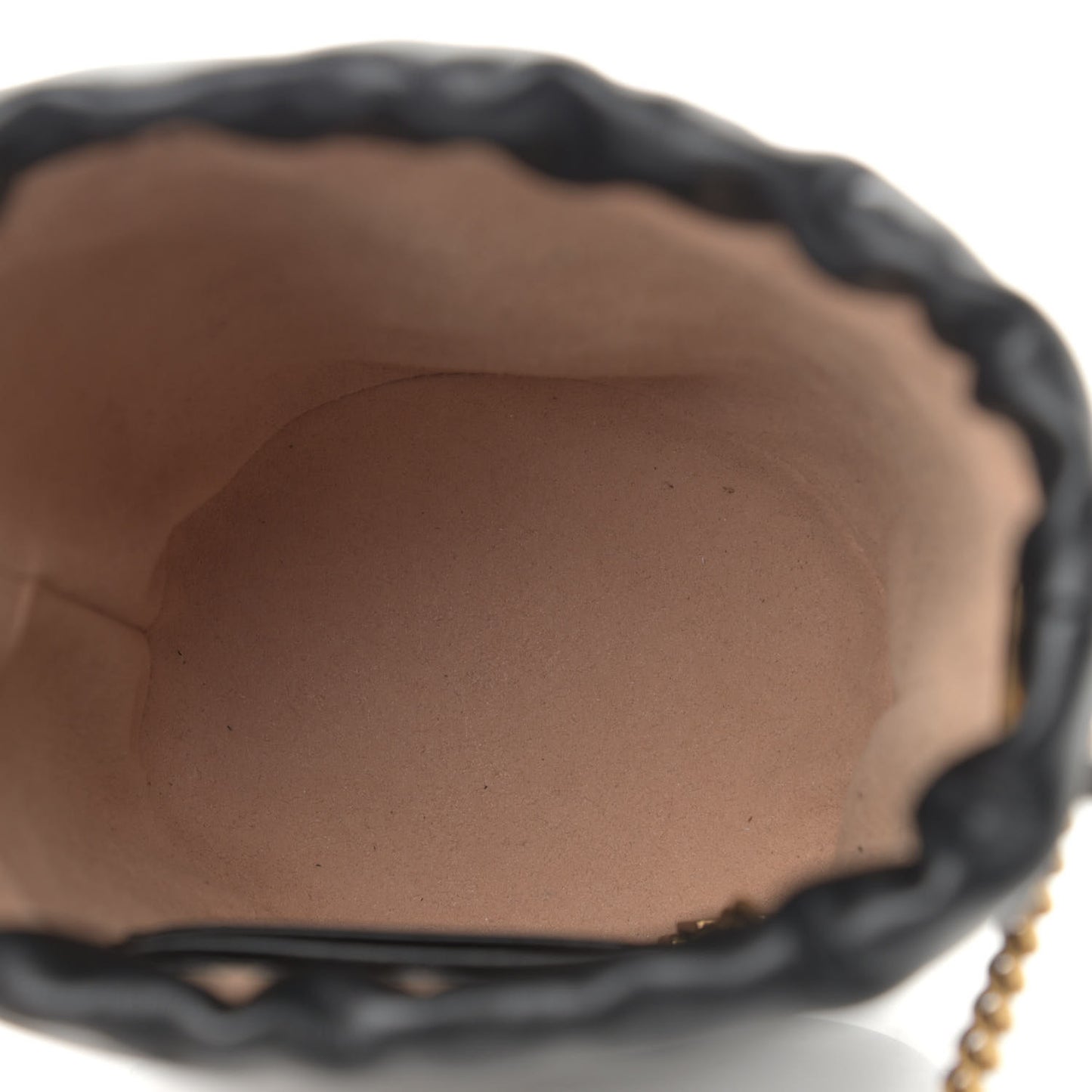 Calfskin Matelasse Mini GG Marmont 2.0 Bucket Bag Black