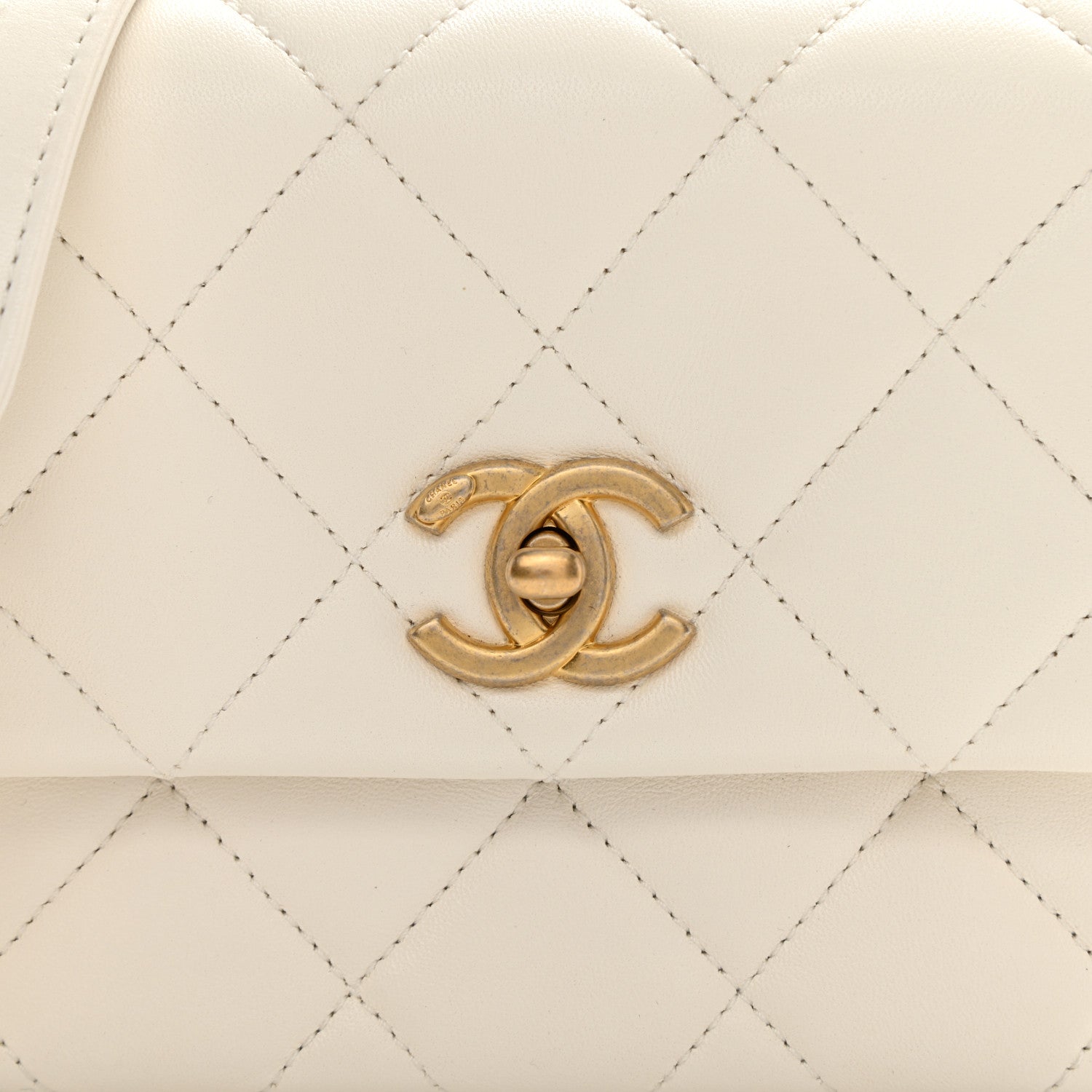 Chanel Lambskin Quilted Mini Side Note Flap White 8 of 10
