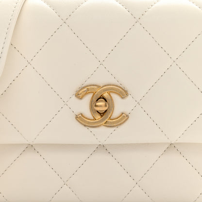 Chanel Lambskin Quilted Mini Side Note Flap White 8 of 10