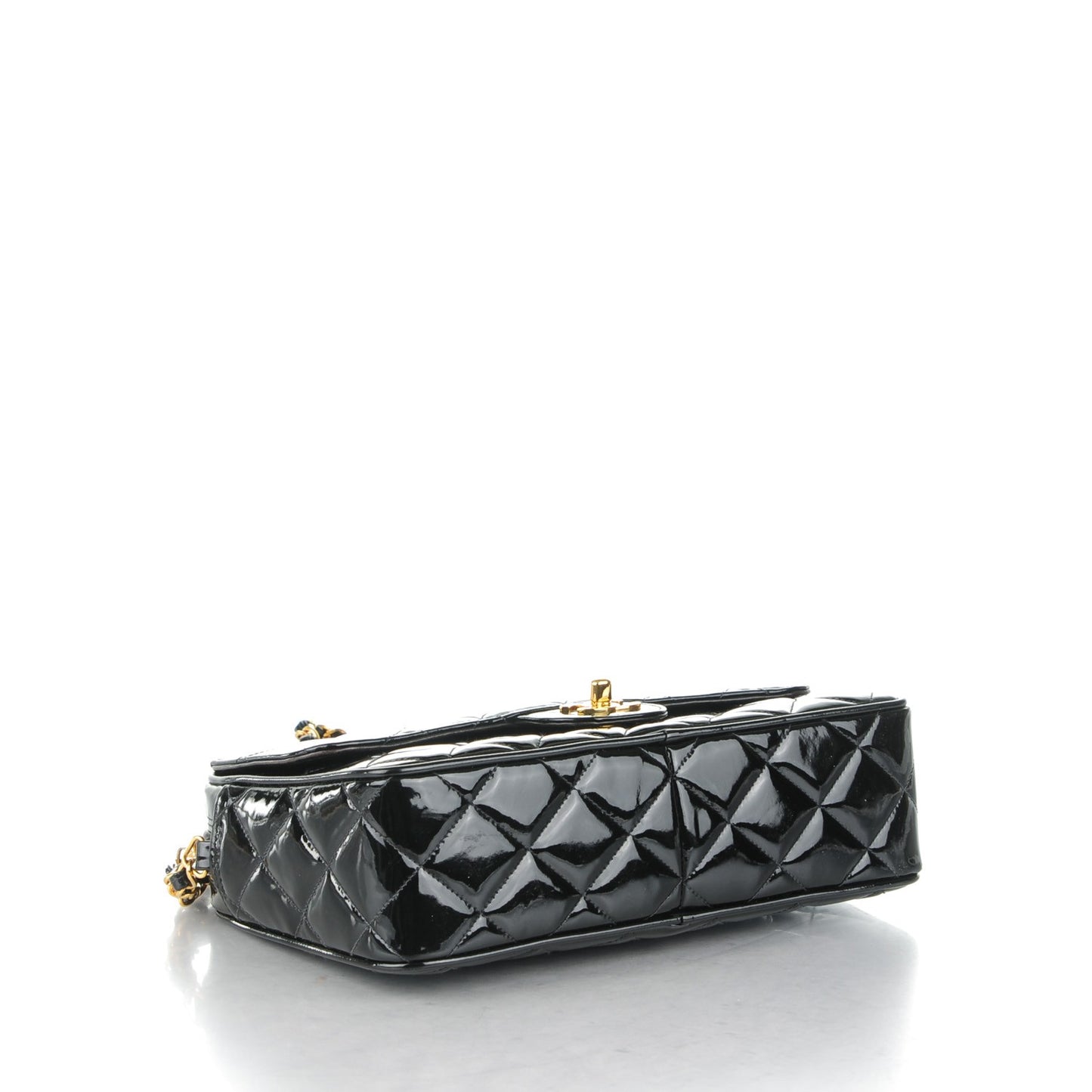 Patent Quilted Flap Camera Case Black