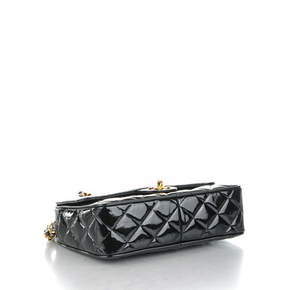 Chanel Patent Quilted Flap Camera Case Black 4 of 11