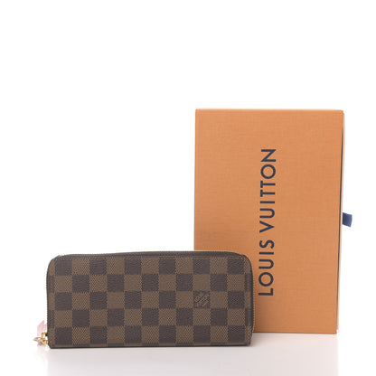 Louis Vuitton Damier Ebene Clemence Wallet Rose Ballerine 14 of 14