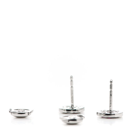 Tiffany Platinum Diamond Ruby Cobblestone Stud Earrings 3 of 6