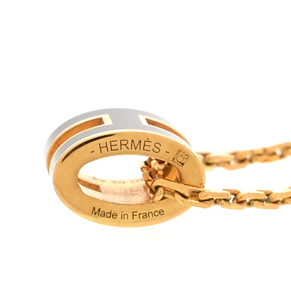 Hermes Lacquered Gold Mini Pop H Pendant Necklace Black 5 of 7