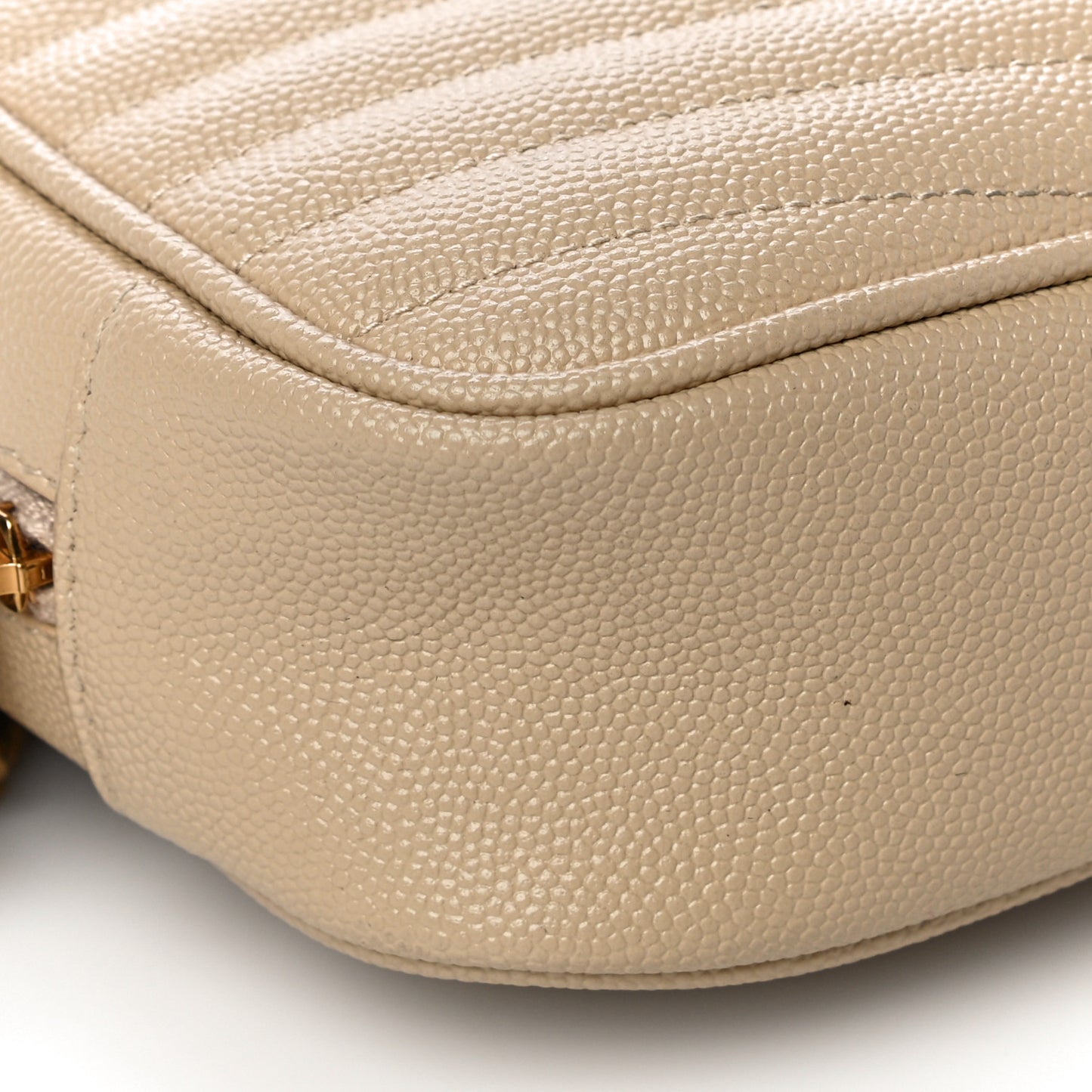 Grain De Poudre Matelasse Monogram Mini Lou Camera Bag Dark Beige