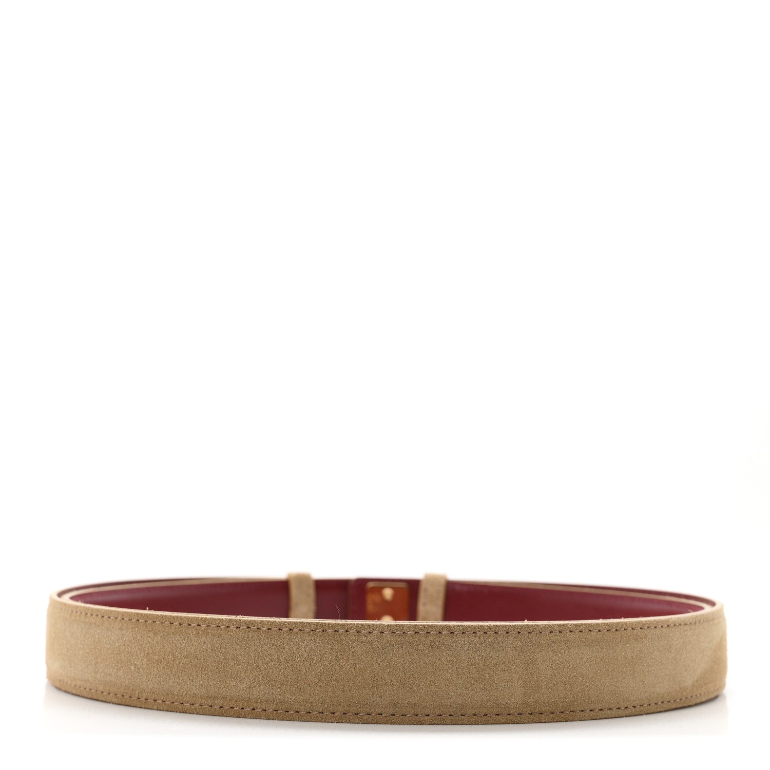 Chanel Suede CC Skinny Belt Dark Beige 2 of 4