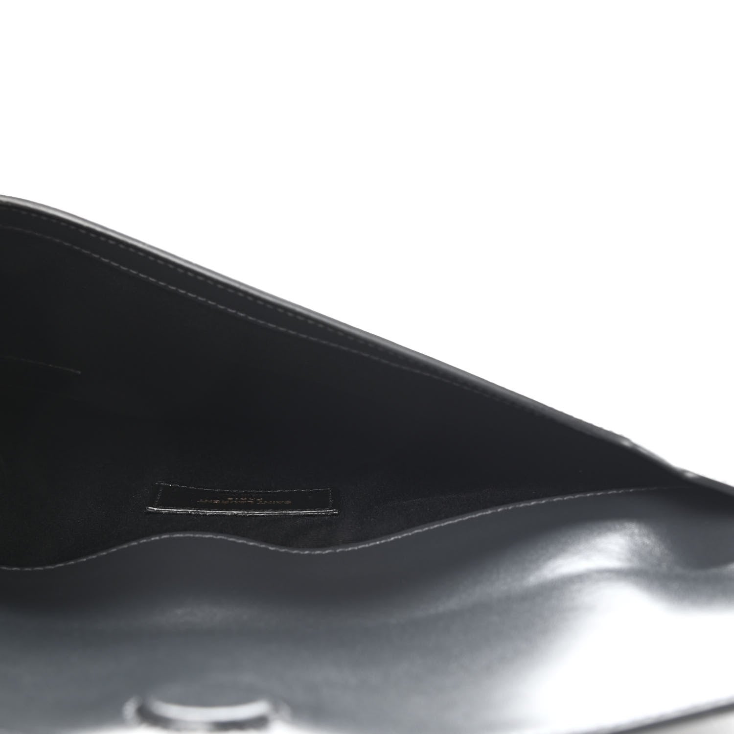 Saint Laurent Smooth Shiny Calfskin Uptown Pouch Storm 5 of 8