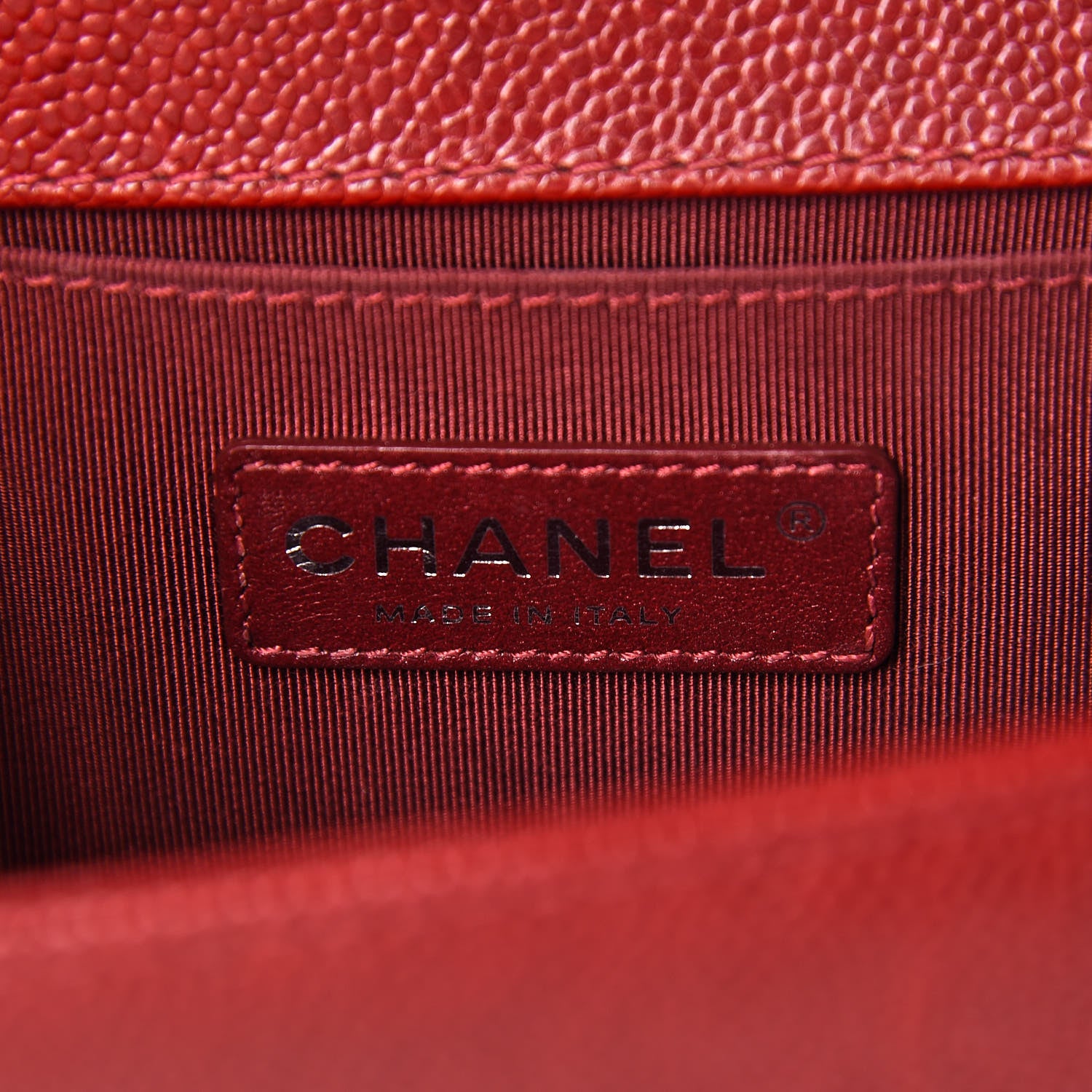 Chanel Caviar Quilted Small Boy Flap Dark Red 6 of 12