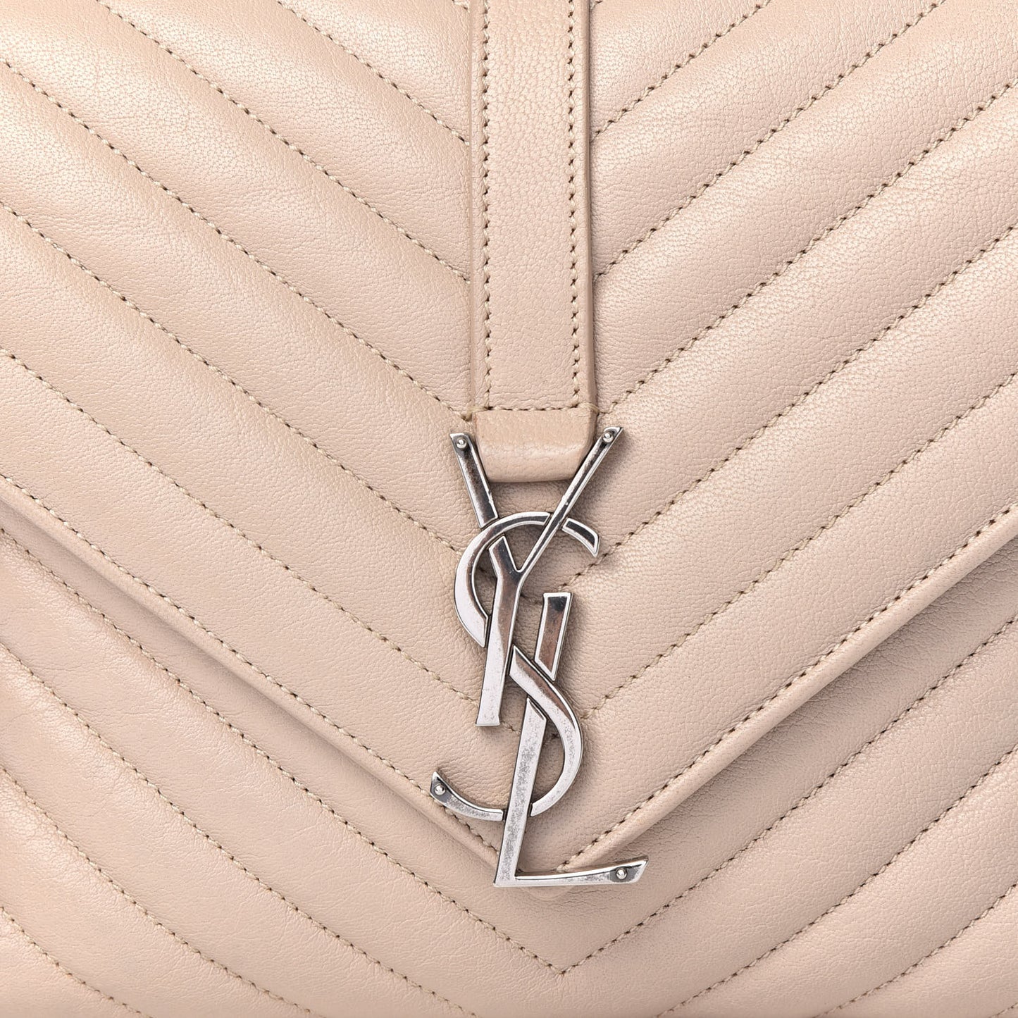 Sheepskin Matelasse Chevron Monogram Medium College Bag Rose Antic