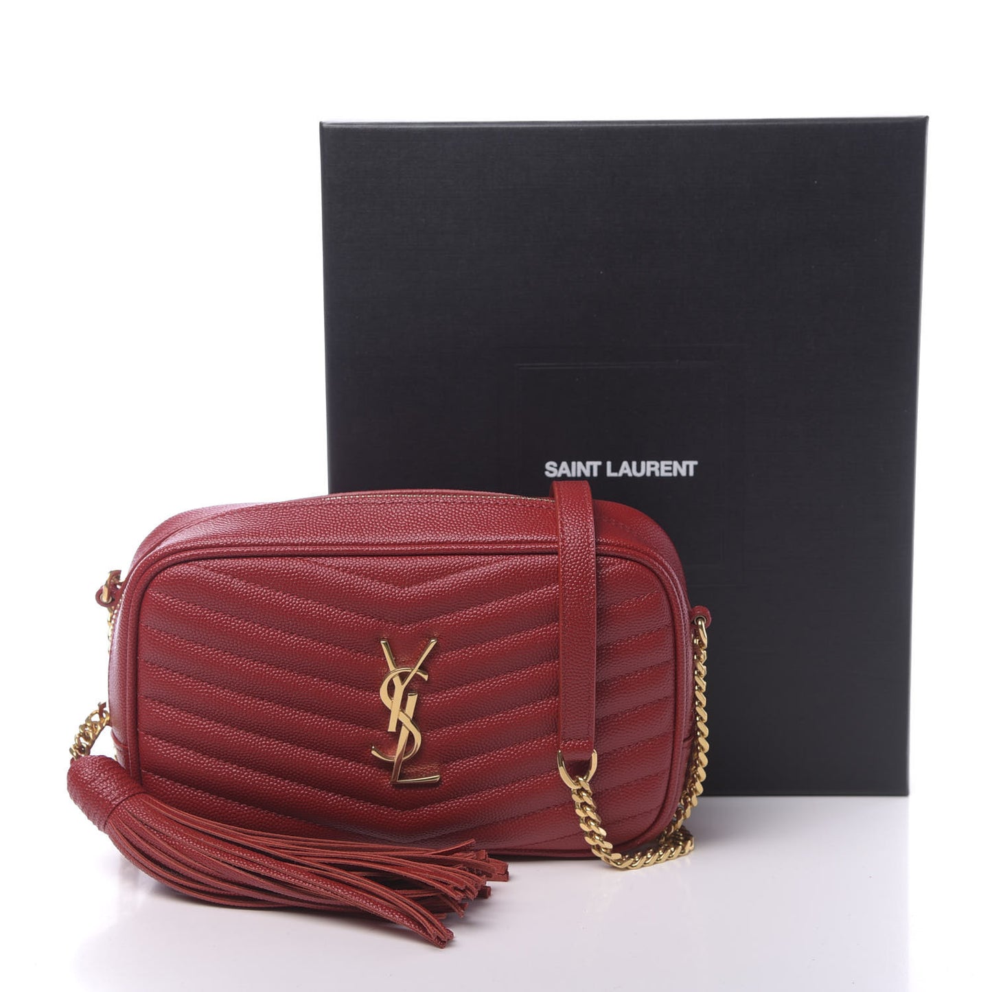 Grain De Poudre Matelasse Monogram Mini Lou Camera Bag Eros Red