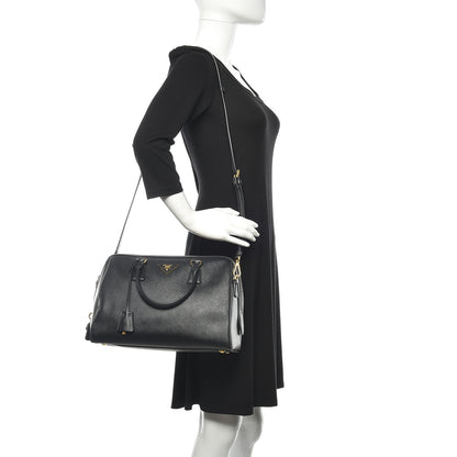 Prada Saffiano Lux Bowler Black 2 of 14