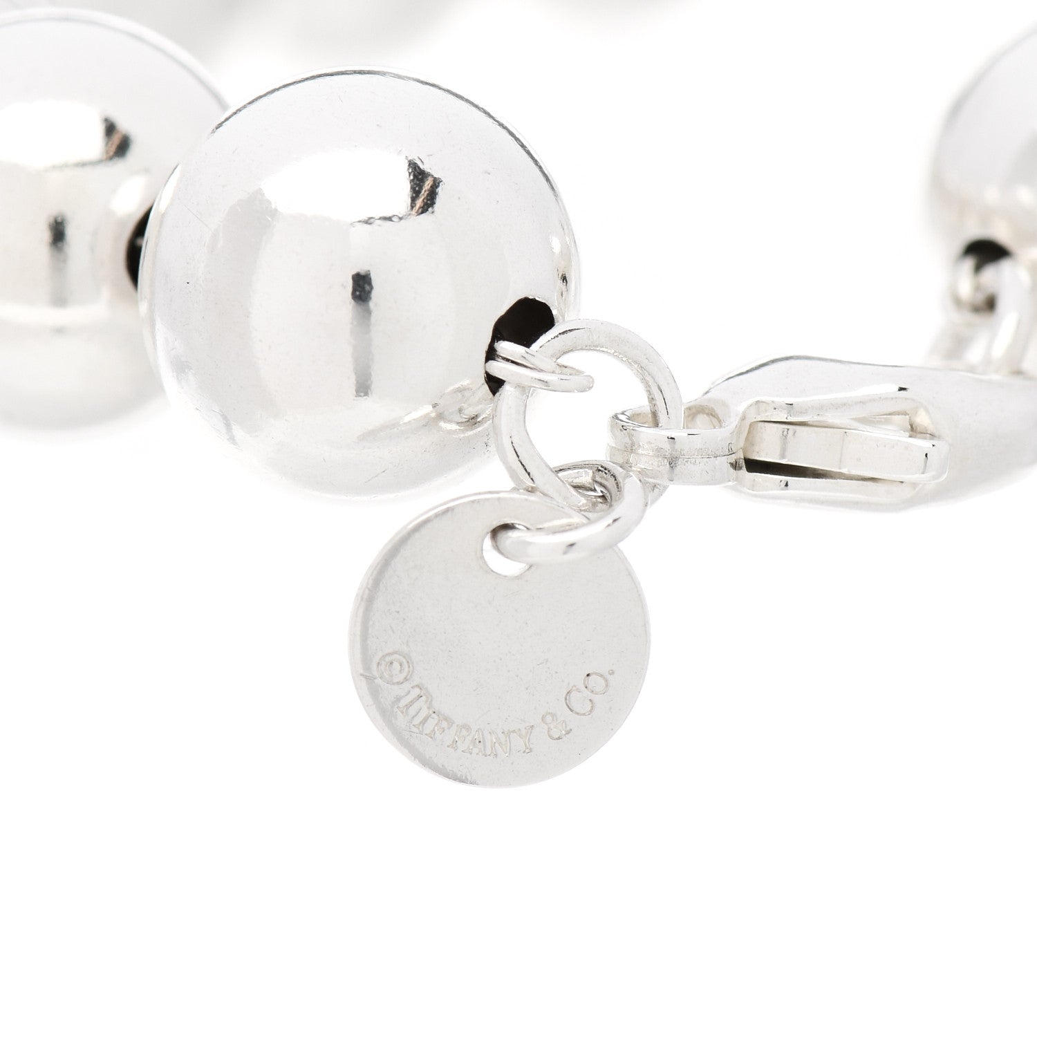 Tiffany Sterling Silver 10mm HardWear Ball Bracelet 3 of 4