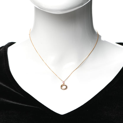 Cartier 18K Pink Yellow White Gold Pink Spinel Trinity Pendant Necklace 2 of 6