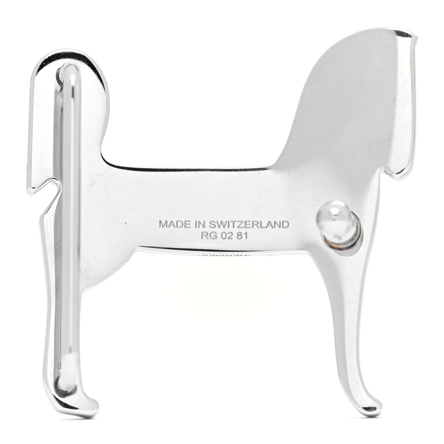 Hermes Brushed Palladium Panache Belt Buckle 3 of 4