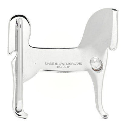 Hermes Brushed Palladium Panache Belt Buckle 3 of 4