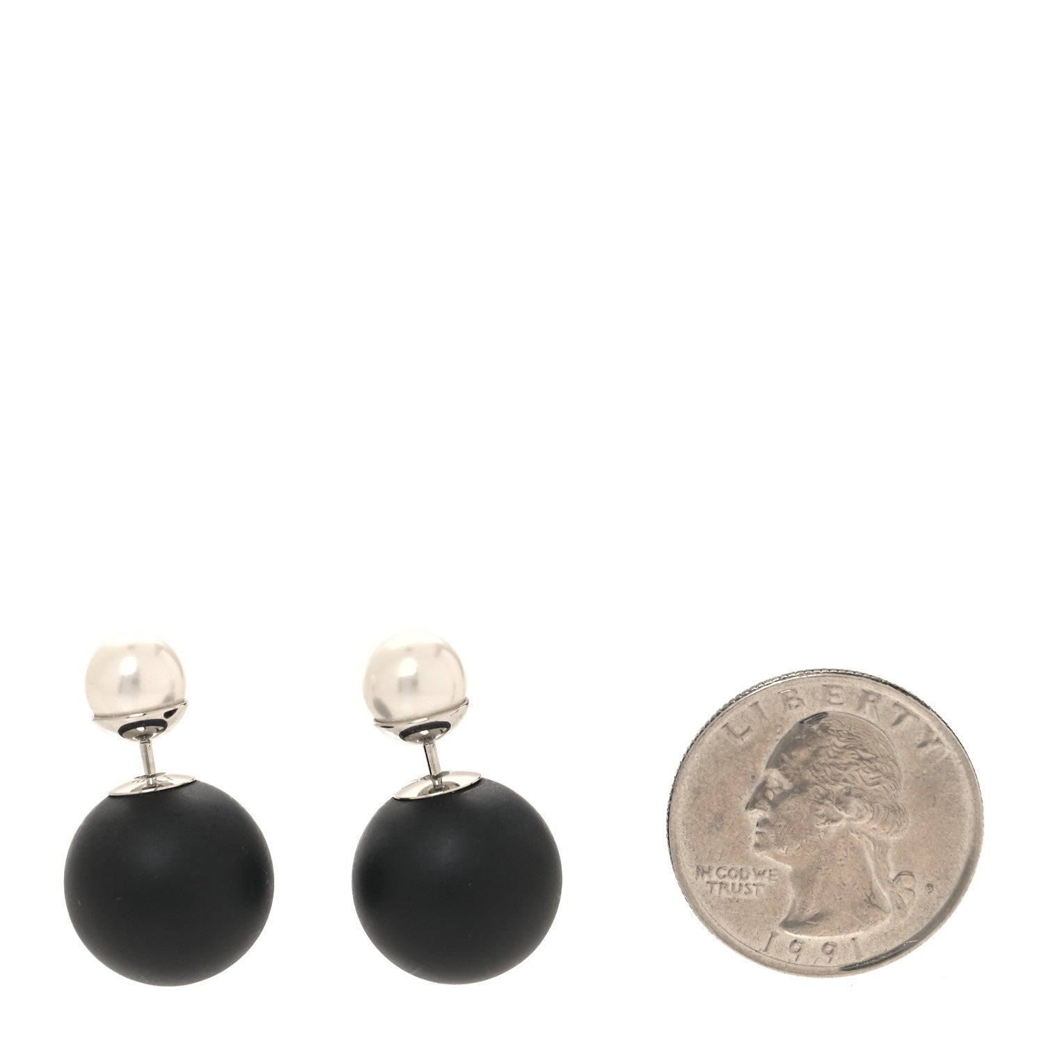Christian Dior Mise En Dior Tribal Earrings Matte Black 2 of 5