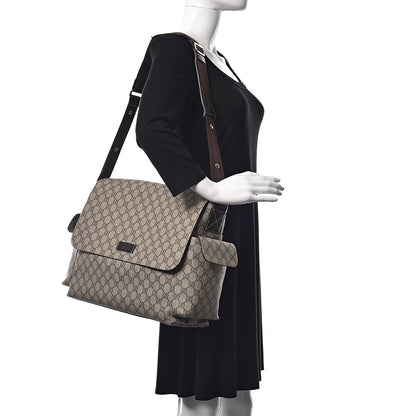 Gucci GG Plus Monogram Messenger Diaper Bag Dark Brown 2 of 12