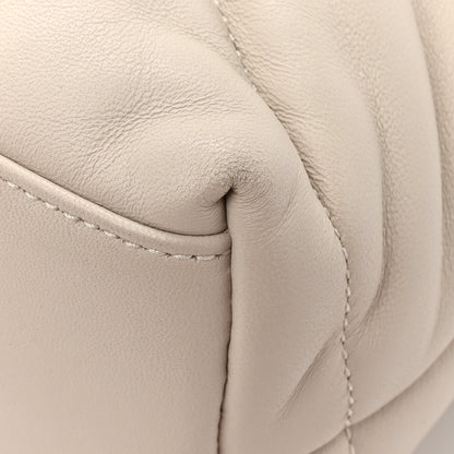 Saint Laurent Lambskin Quilted Small Loulou Puffer Monogram Chain Satchel Crema Soft 11 of 13