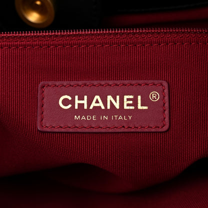 Chanel Calfskin Small Deauville Tote Black 7 of 13