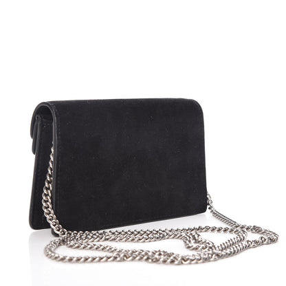 Gucci Suede Super Mini Dionysus Shoulder Bag Black 3 of 9