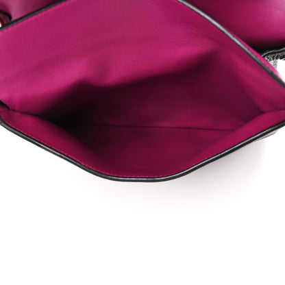 Christian Dior Bullcalf Medium Be Dior Flap Black Fraise 6 of 12