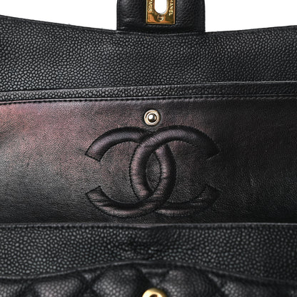 Chanel Caviar Quilted Medium Double Flap Black 12 of 16