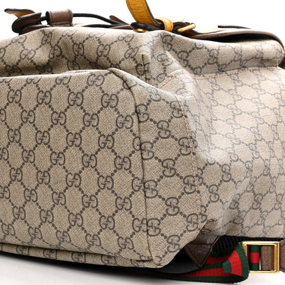 Gucci Soft GG Supreme Monogram Neo Vintage Double Buckle Backpack Beige New Acero Crop 10 of 10