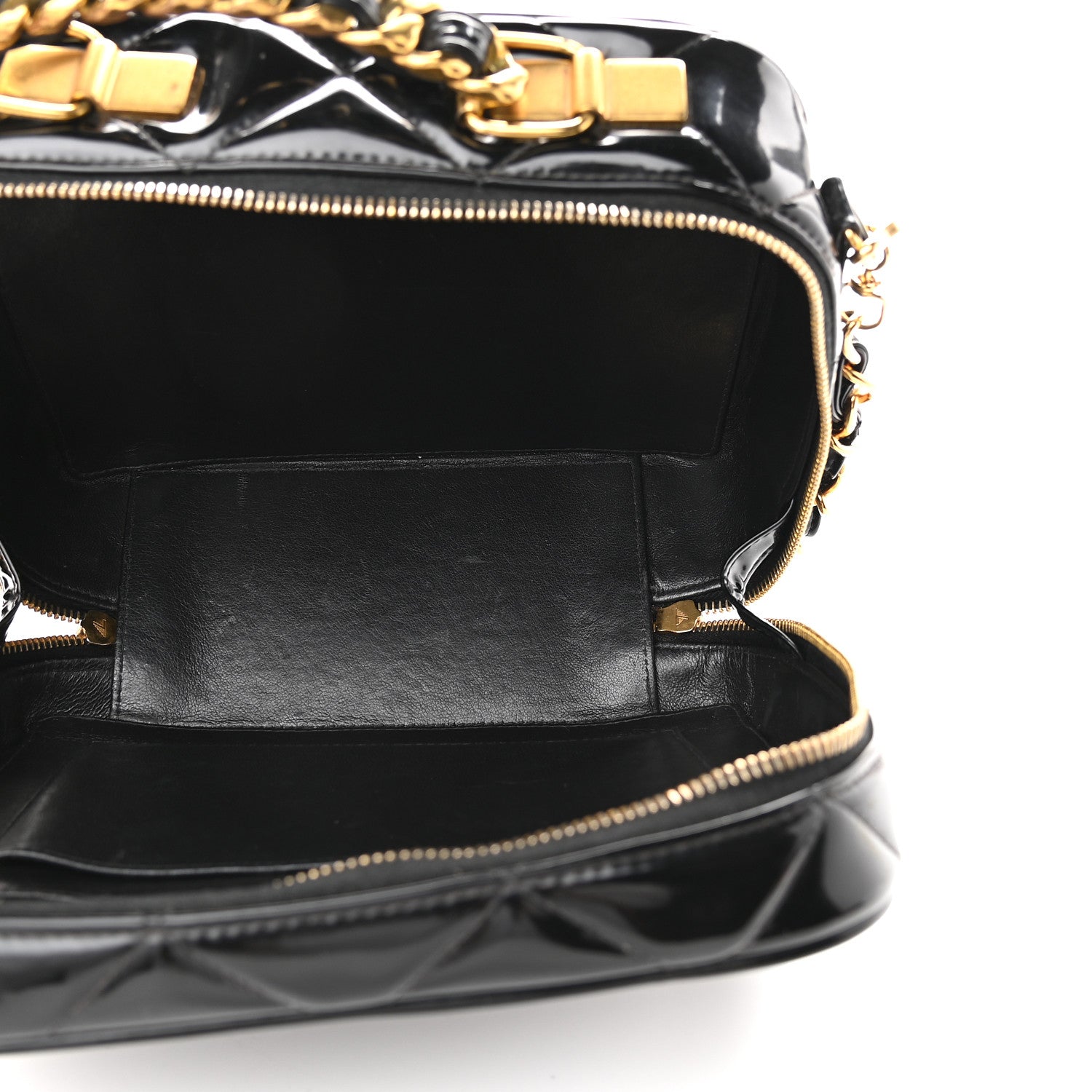 Chanel Patent Quilted Vanity Case Black 5 of 13