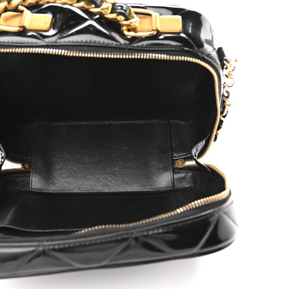 Chanel Patent Quilted Vanity Case Black 5 of 13