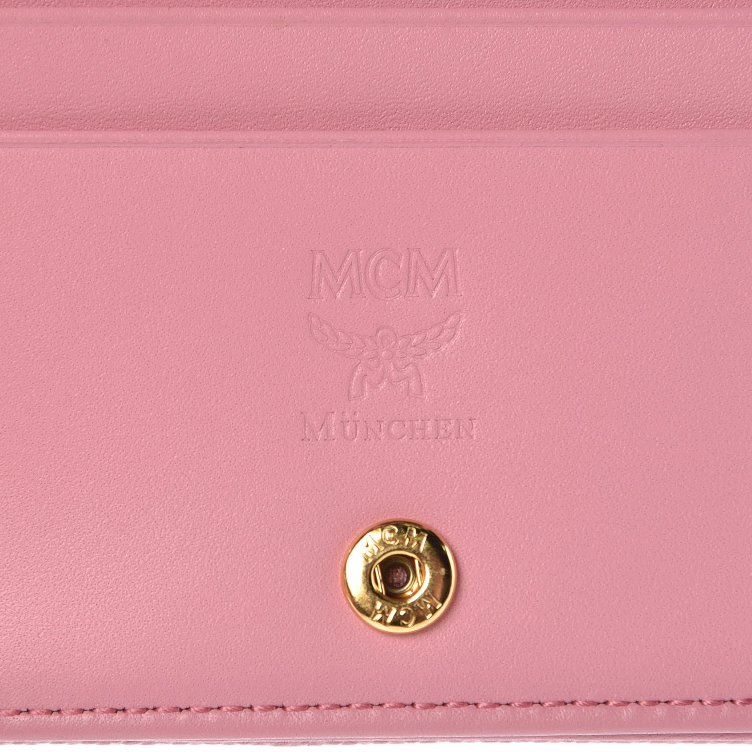 MCM Visetos Striped ID Wallet Pink 6 of 7