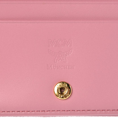 MCM Visetos Striped ID Wallet Pink 6 of 7