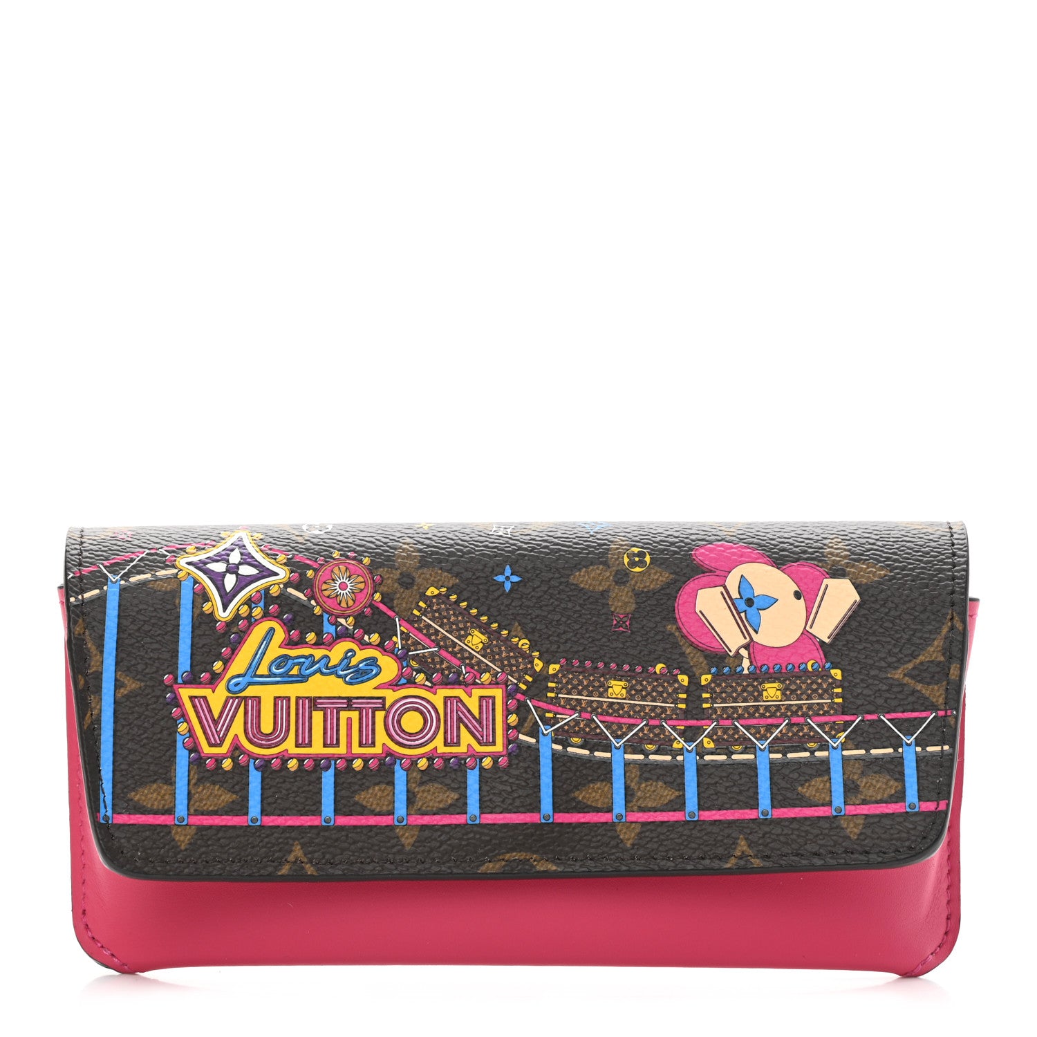 Louis Vuitton Monogram 2020 Christmas Animation Roller Coaster Woody Glasses Case Pivoine 1 of 7