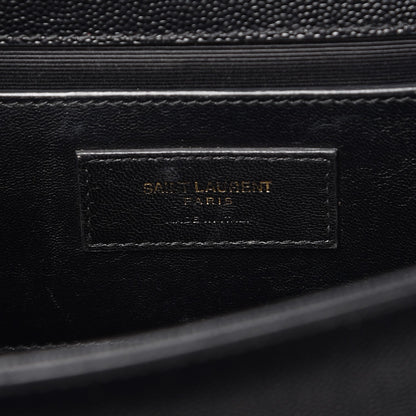 Saint Laurent Grain De Poudre Medium Classic Monogram Kate Satchel Black 7 of 8