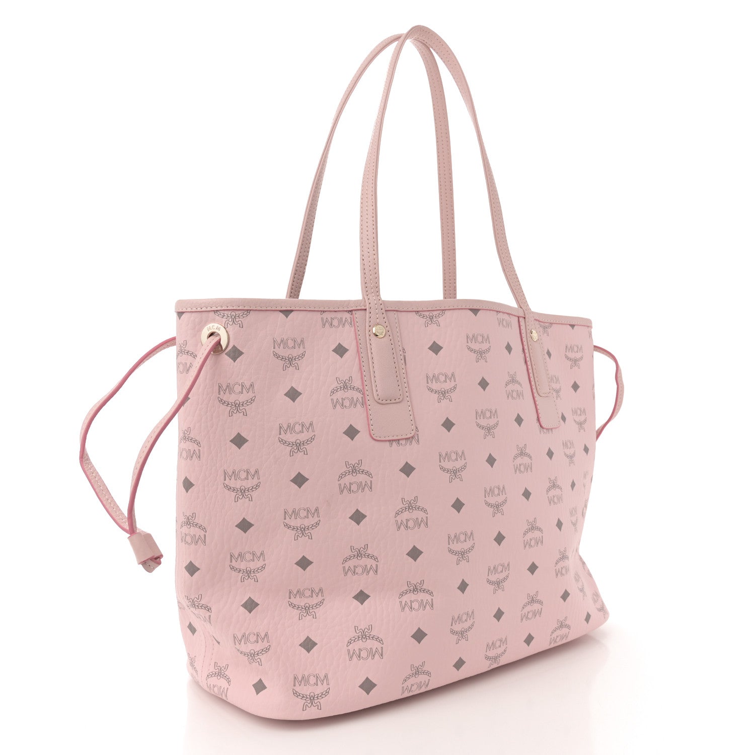 MCM Visetos Medium Liz Reversible Shopper Tote Powder Pink 5 of 16
