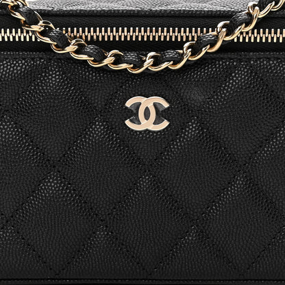Chanel Caviar Quilted Small Vanity Case With Chain Black 8 of 11