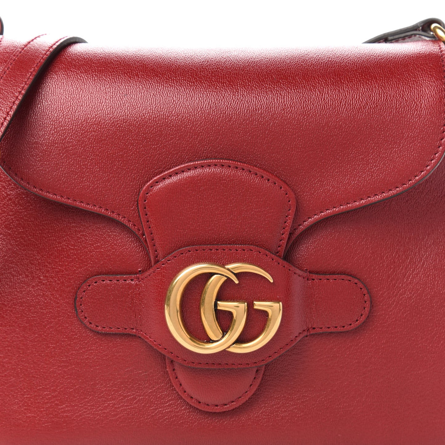 New Sakai Calfskin Lux Small Dahlia Messenger Shoulder Bag New Cherry Red