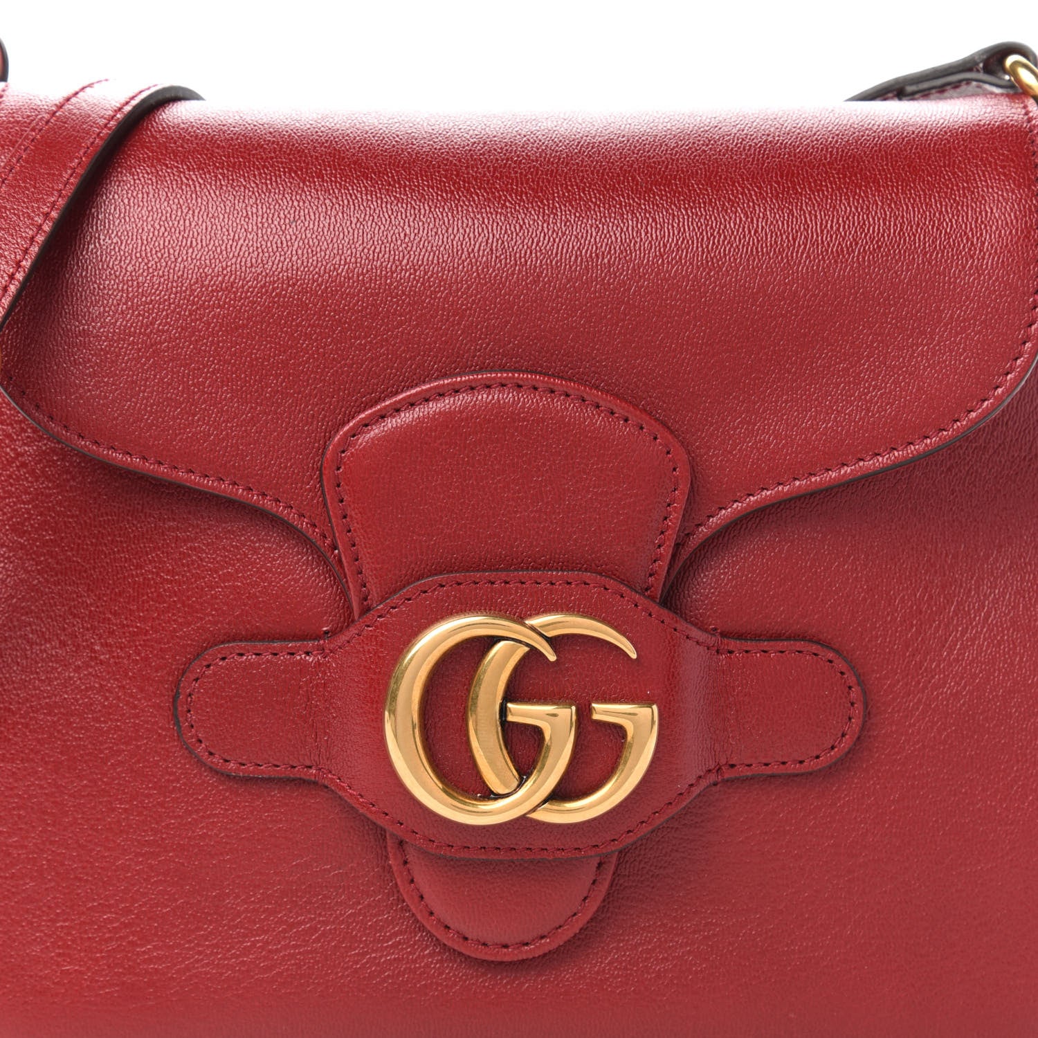Gucci New Sakai Calfskin Lux Small Dahlia Messenger Shoulder Bag New Cherry Red 10 of 10