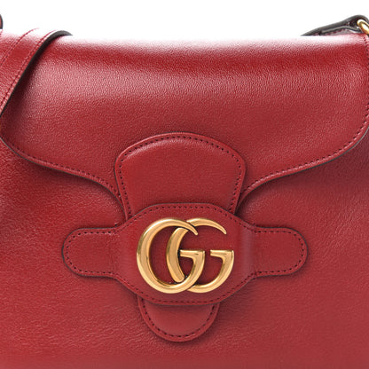 Gucci New Sakai Calfskin Lux Small Dahlia Messenger Shoulder Bag New Cherry Red 10 of 10