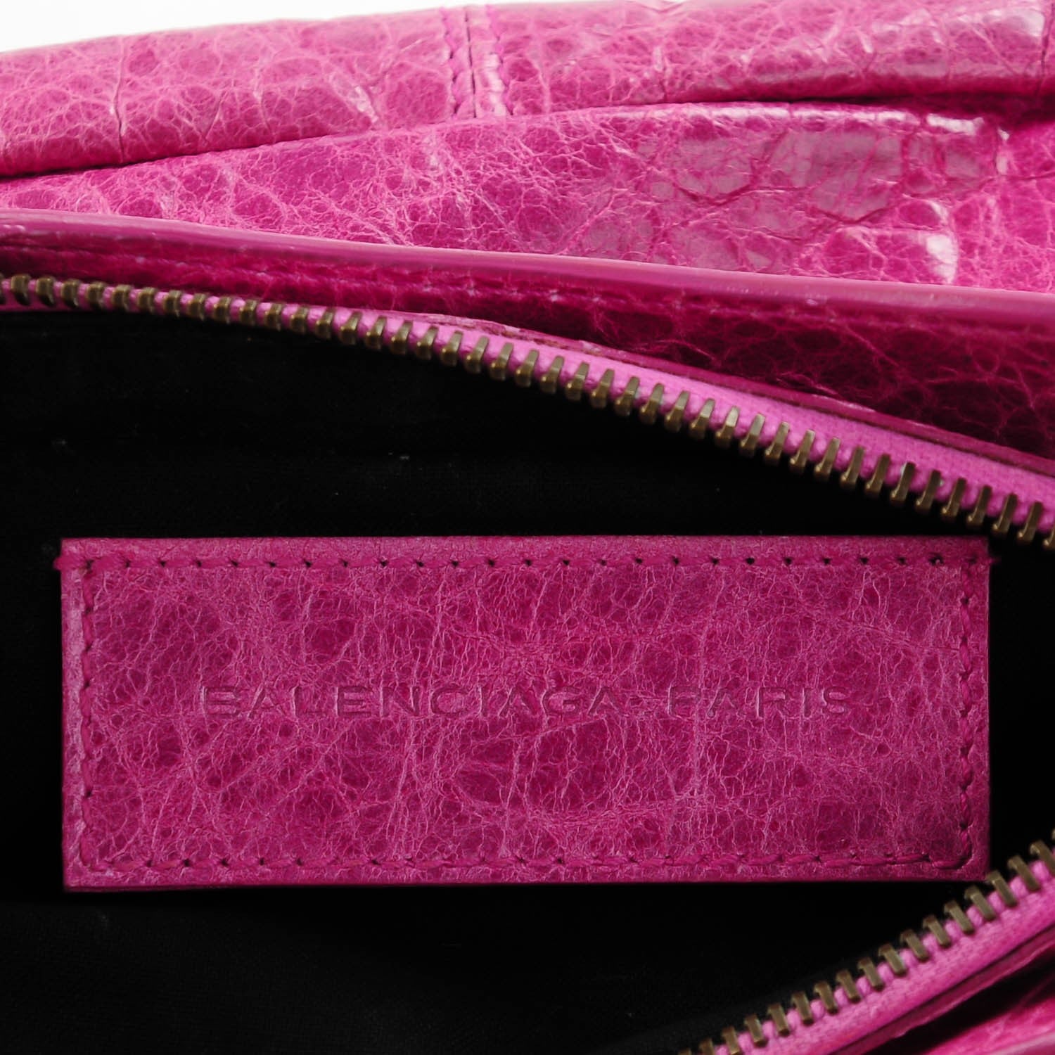 Balenciaga Agneau Classic Hardware Porte Toilette Makeup Clutch Magenta 6 of 7