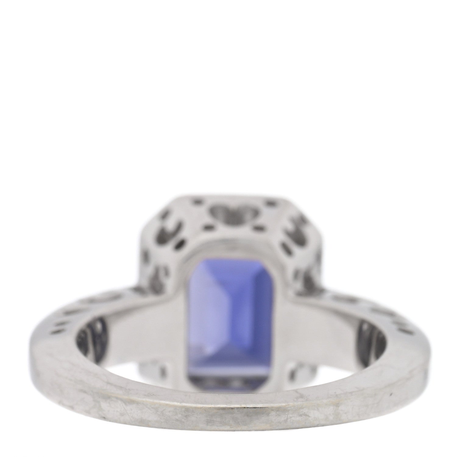 Pasquale Bruni 18K White Gold Diamond Iolite Cocktail Ring 55 7.25 3 of 4
