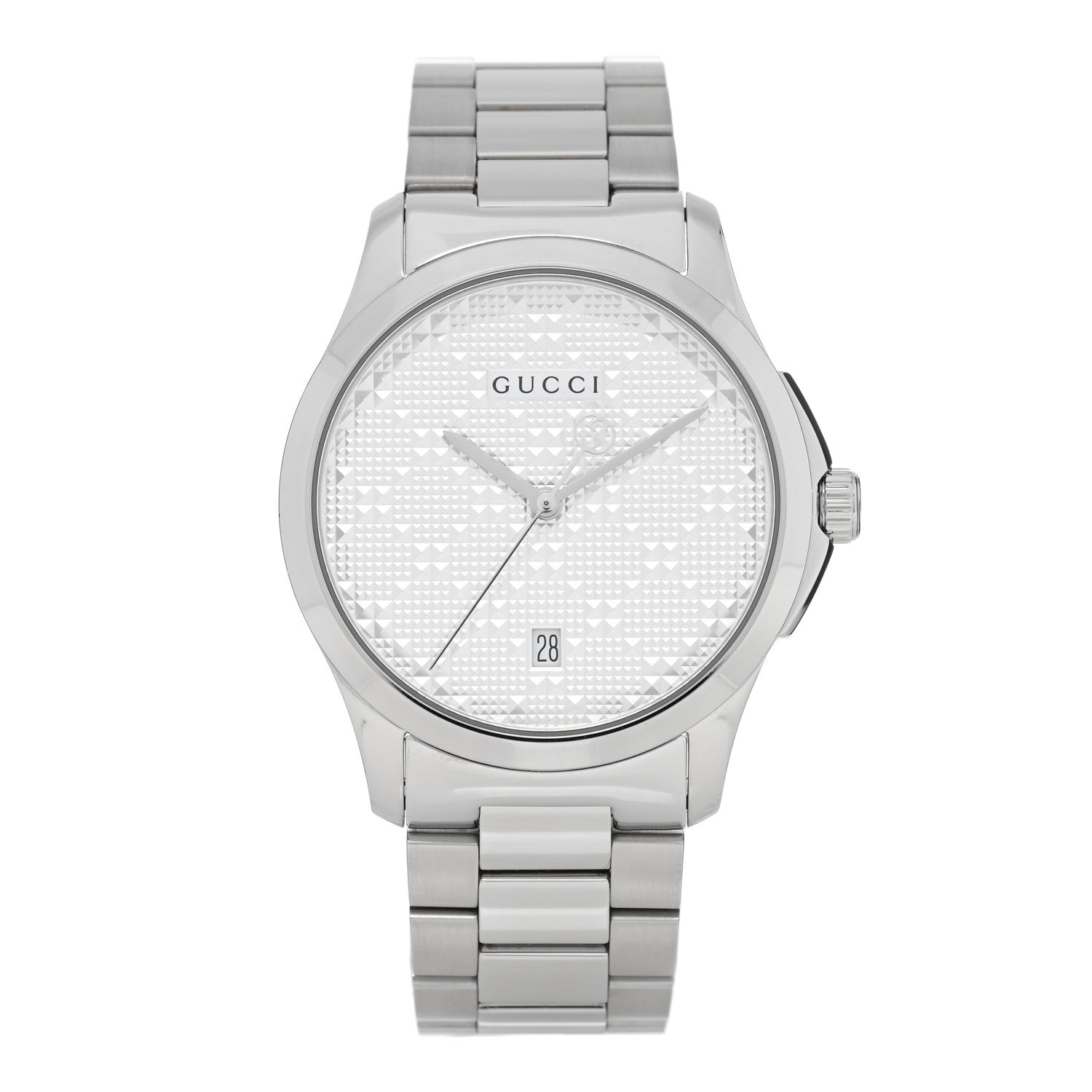 Gucci Stainless Steel 38mm G-Timeless Diamante Quartz Watch 1 of 5