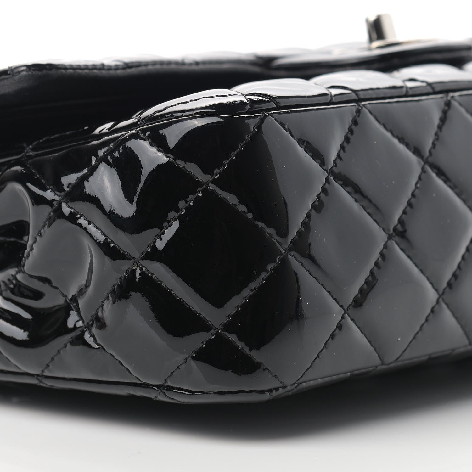 Chanel Patent Quilted Medium Double Flap Black 8 of 22
