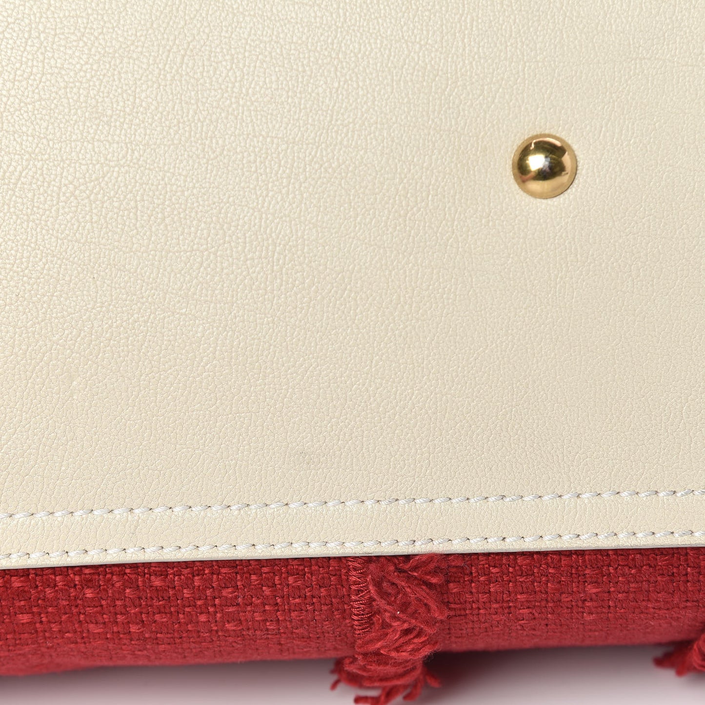 Linen Fringe Medium Cabas ChYc Red