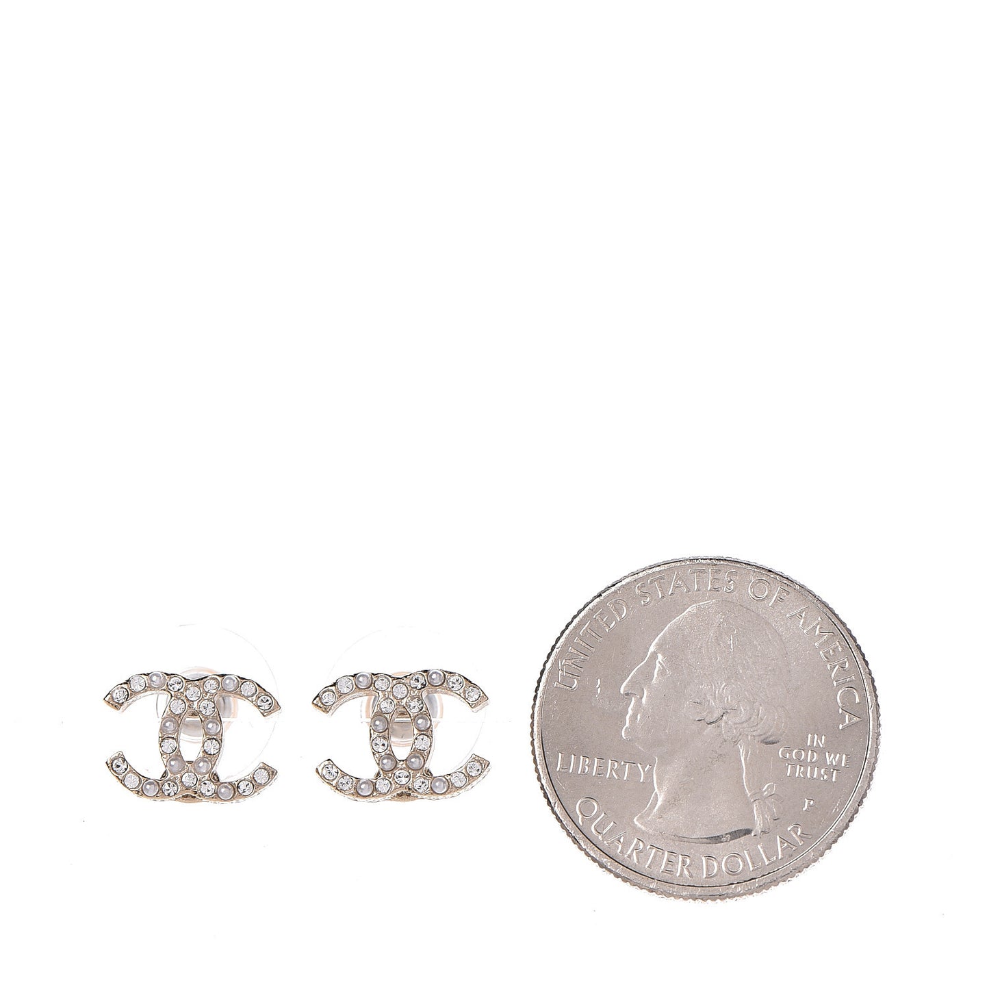 Crystal CC Earrings Gold