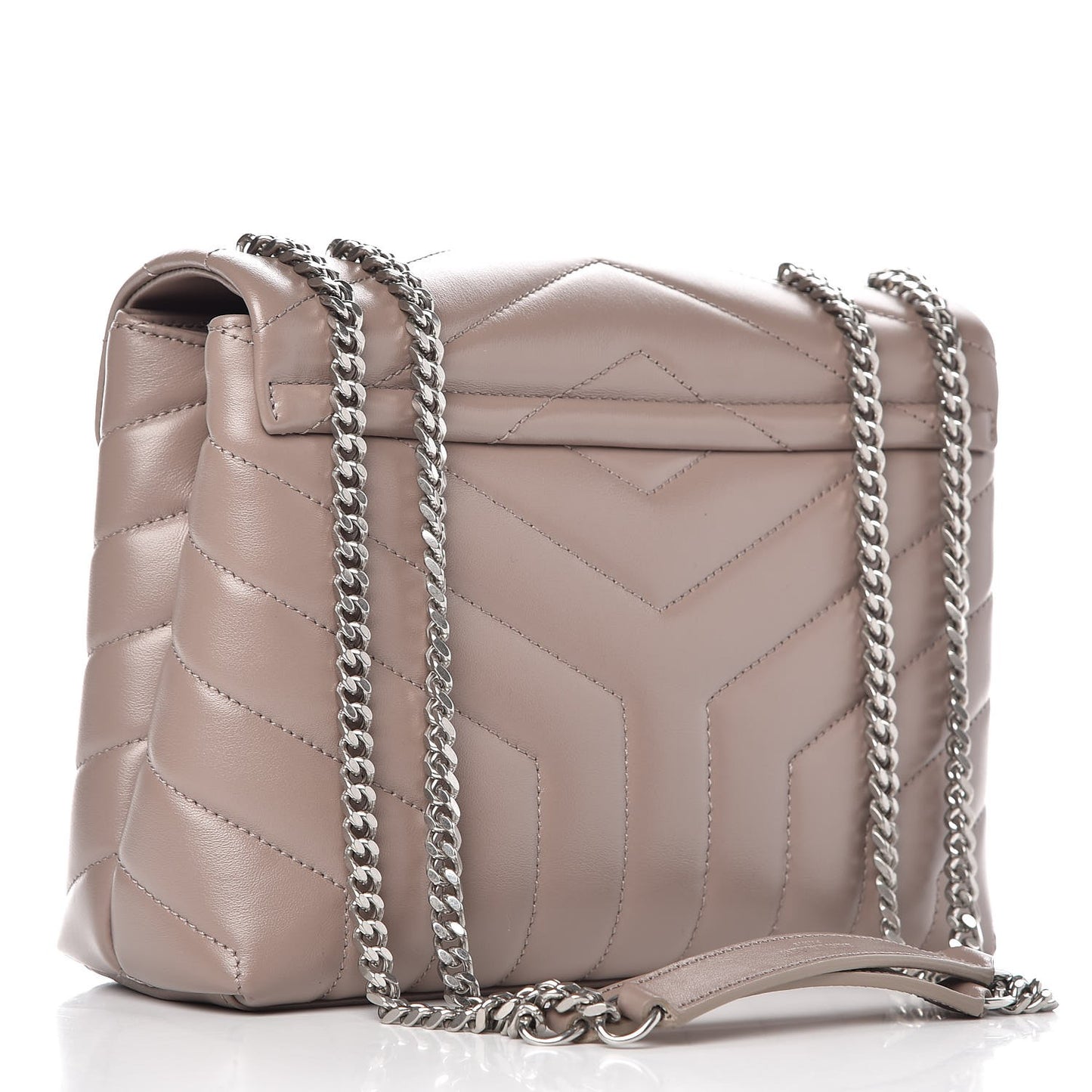 Calfskin Y Quilted Monogram Small Loulou Chain Satchel Mink