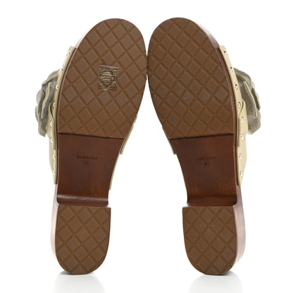Chanel Calfskin Camellia Clogs 41 Light Beige 5 of 9